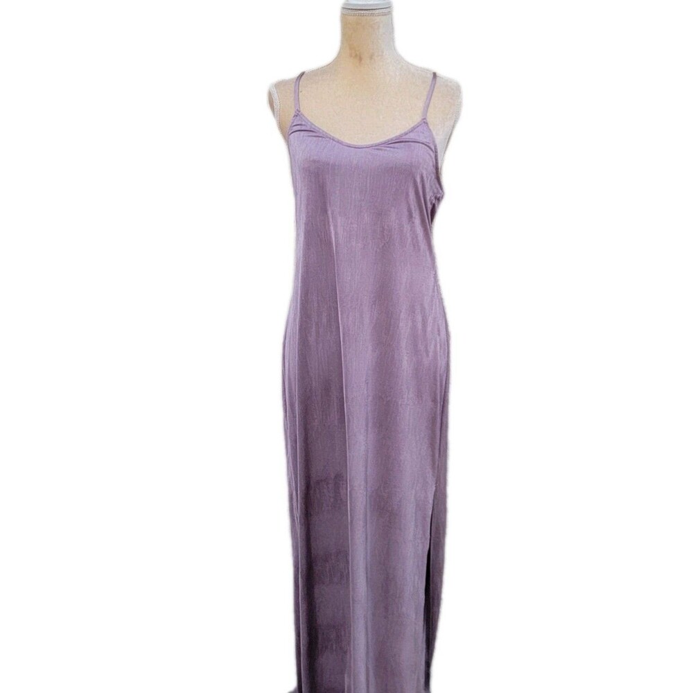 Intimately Free People Lavender Purple Satin Slip Maxi Dress Size M Y2K Formal